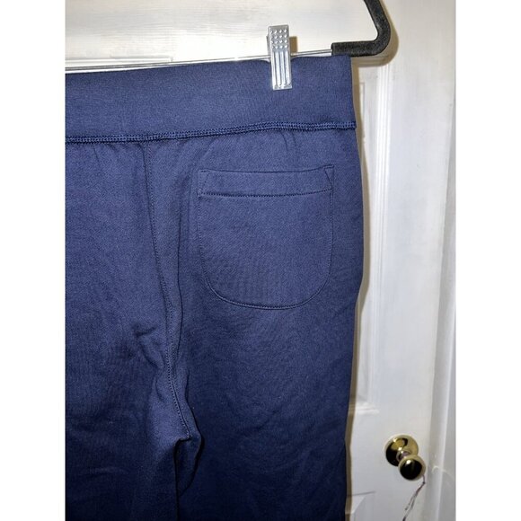 POLO RALPH LAUREN Womens Navy Sweatpants Sz S Yellow Pony Drawstring Pockets - Picture 8 of 14